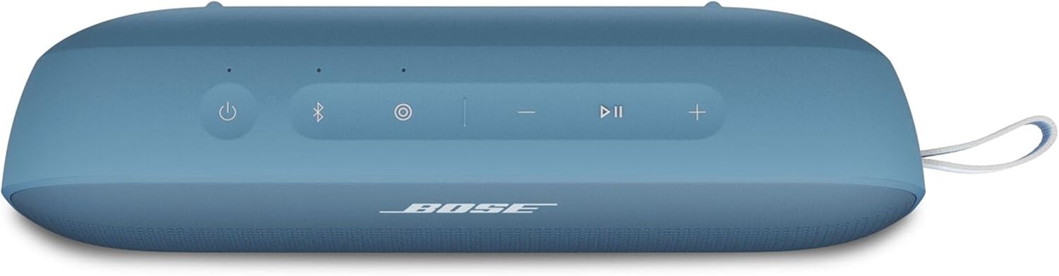 Bose SoundLink Flex Tragbarer Bluetooth-Lautsprecher (2. Gen.), Tragbarer Außen-Lautsprecher mit naturgetreuem Klang, bis zu 12 Stunden Akkulaufzeit, staubdicht und wasserdicht, Schwarz