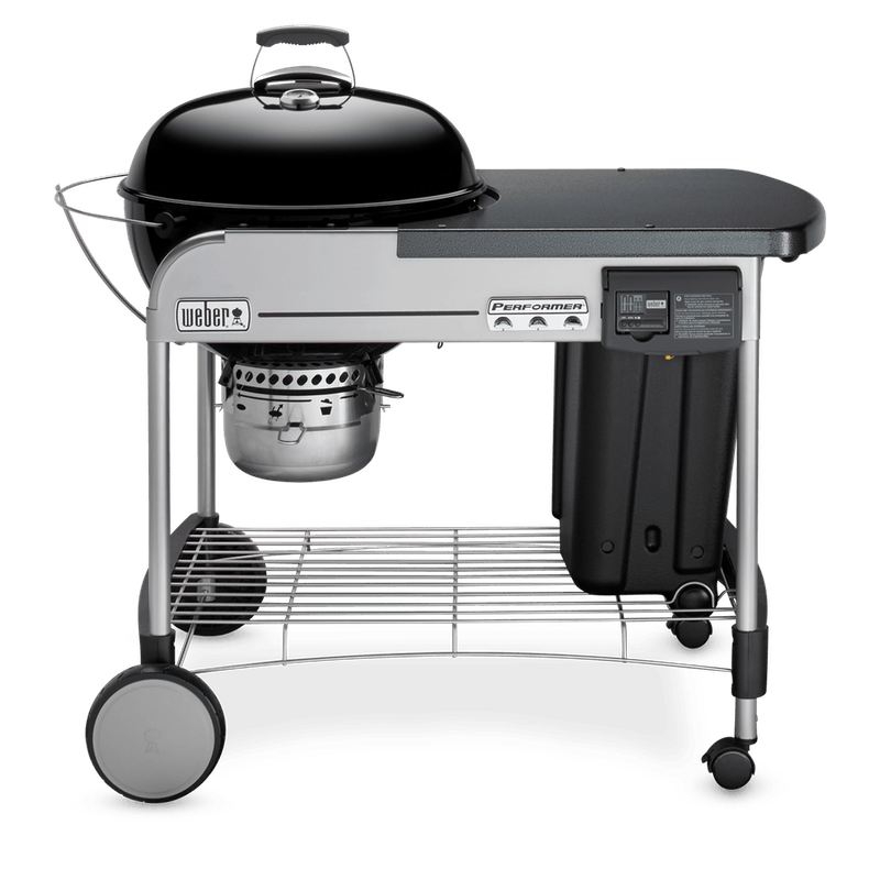 Weber Performer Deluxe 22    Black Charcoal Grill with Gas Ignition and Gourmet BBQ System