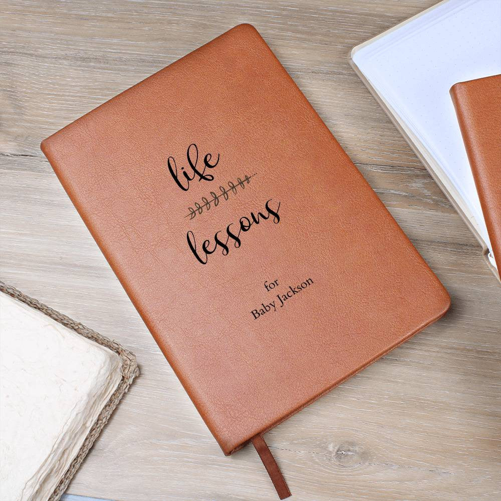 Personalized Leather Journal for New Parents, Personalized Gift for New Parent, Personalized Leather Journal Life Lessons, Sentimental Gift for New Parents