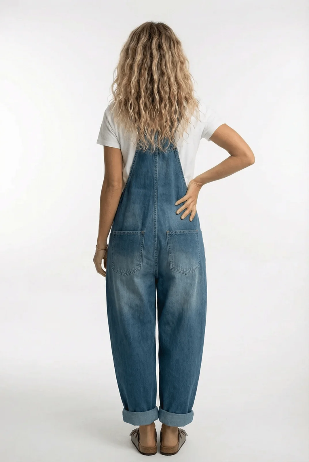 Damen Latzhose aus Denim | Bequemer Jeans Jumpsuit im Relaxed Fit | Verstellbare Tr?ger und praktische Taschen f��r den Alltag
