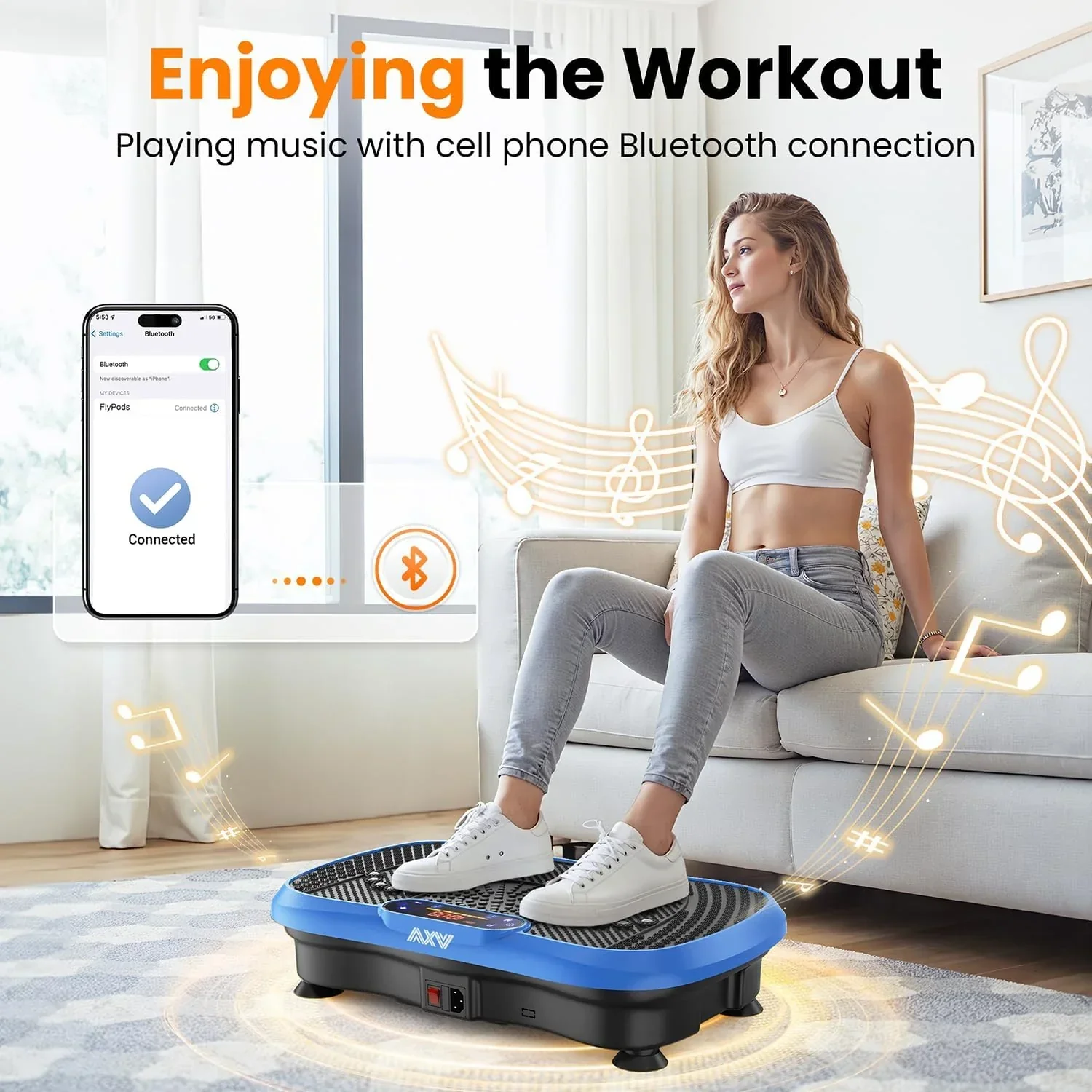 AXV Vibration Plate Fitness Platform Trainer Suitable for men and women to lose weight