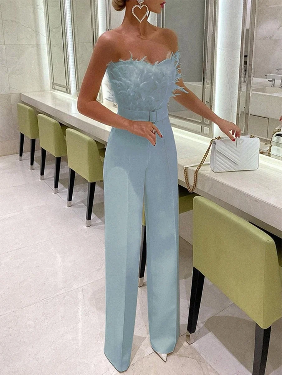 Jumpsuit mit Rohrentop f��r Damen, eleganter Einteiler f��r Events, Abende und Anl?sse