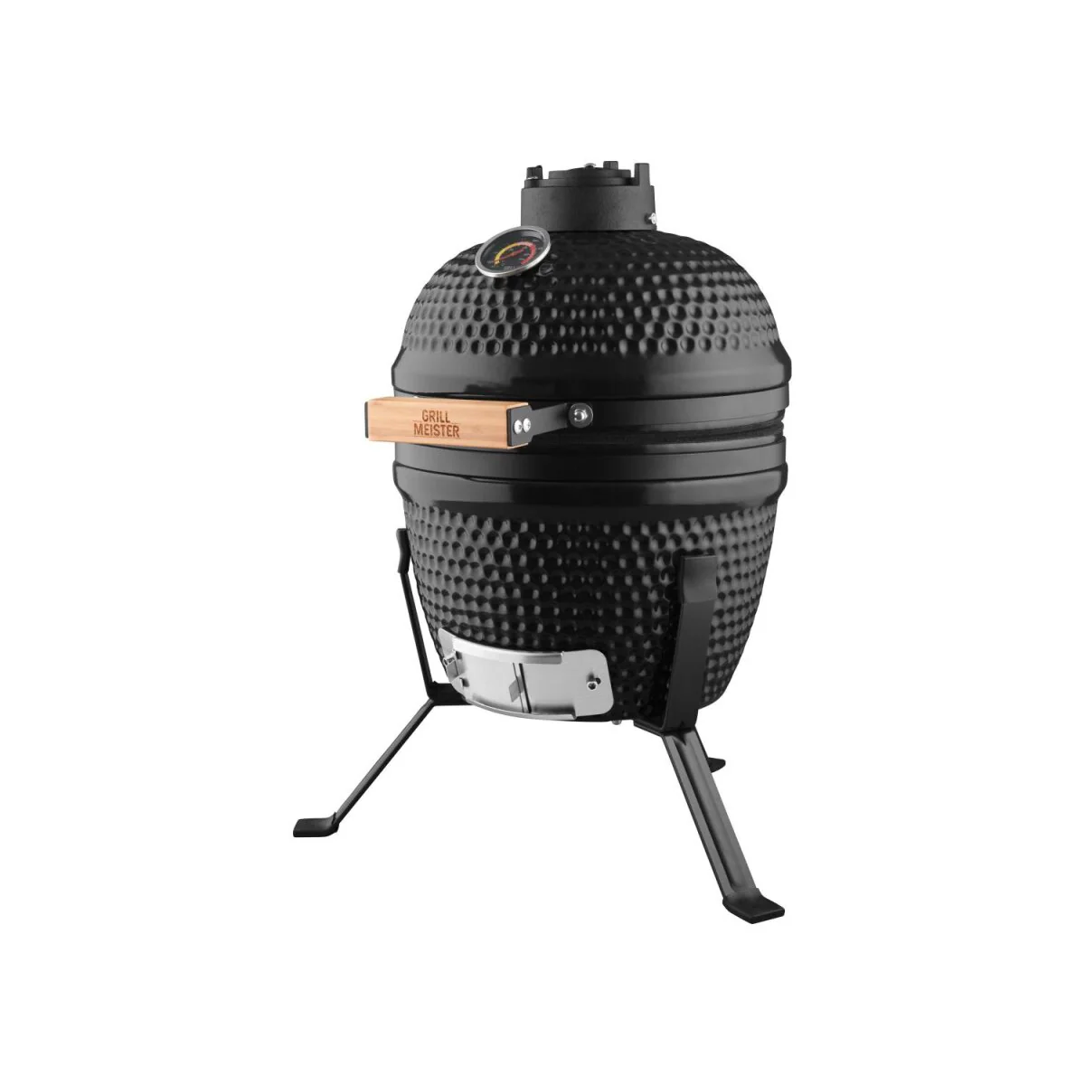 GRILLMEISTER Mini-keramische barbecue, voor houtskool, zwart - B-keus, zo goed als nieuw