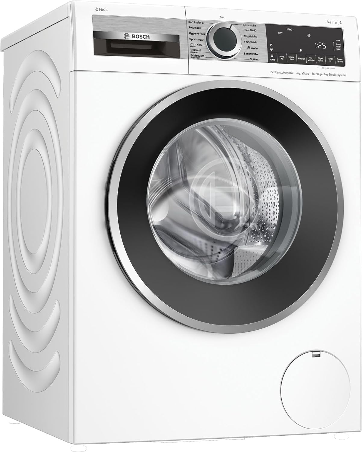 BOSCH WAN28127 Waschmaschine Serie 4, Frontlader mit 8kg Fassungsvermögen, 1400 UpM, Iron Assist, Active Water Plus, EcoSilence Drive, Speed Perfect, Weiß, 60cm