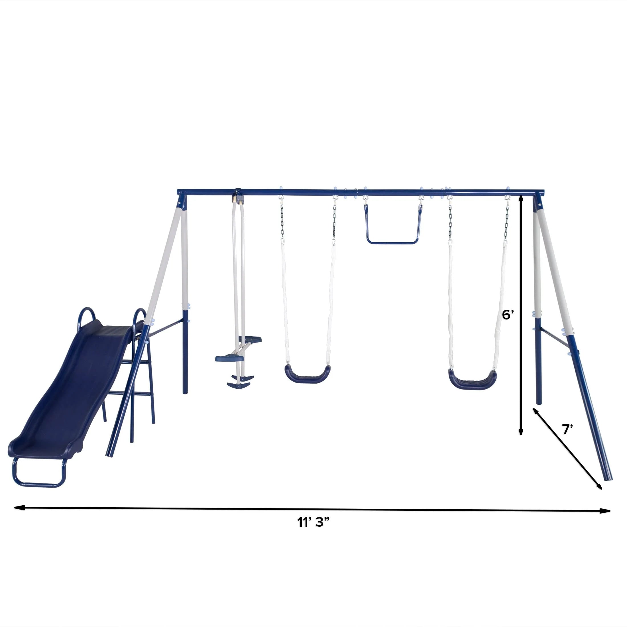 Swing Set, Outdoor Playset for Kids with Slide