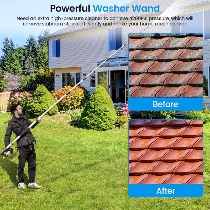 Eletriclife 4000 PSI 18 Feet Telescoping Spray Wand Pressure Washer