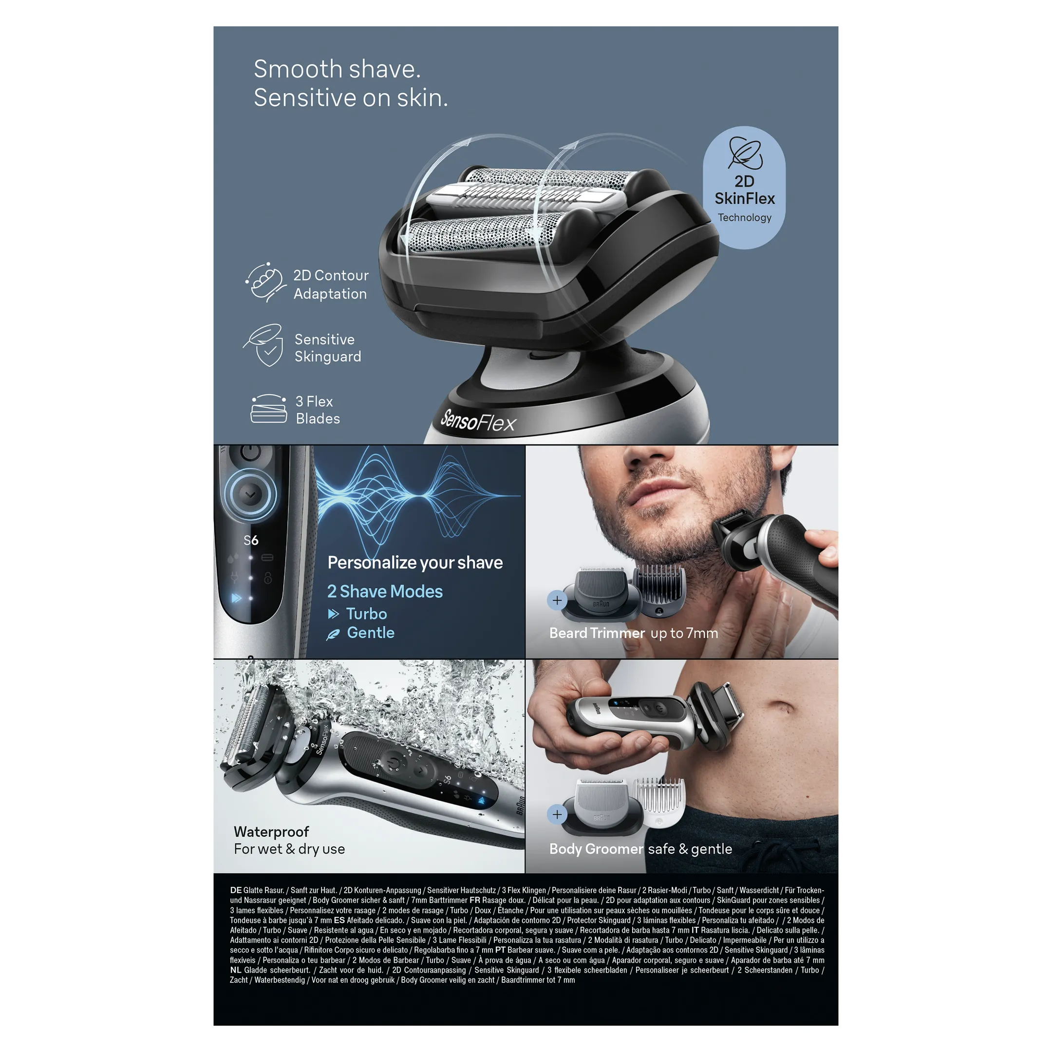 Braun Elektrisch scheerapparaat Series 6 62-S7650cc