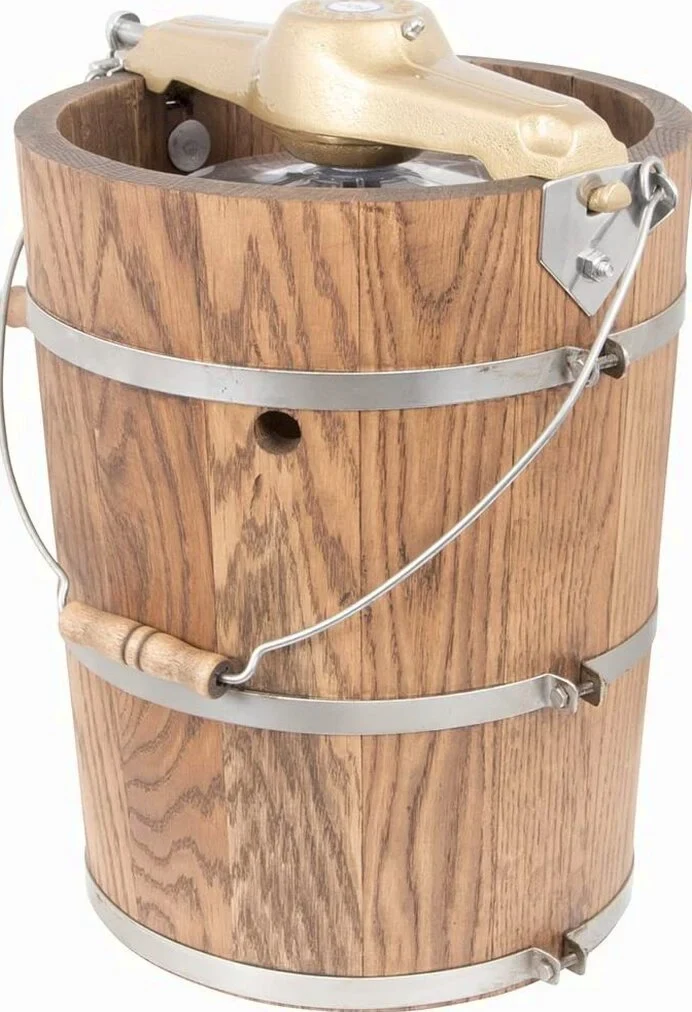 6 qt Country Ice Cream Maker – Classic Wooden Tub – Hand Crank