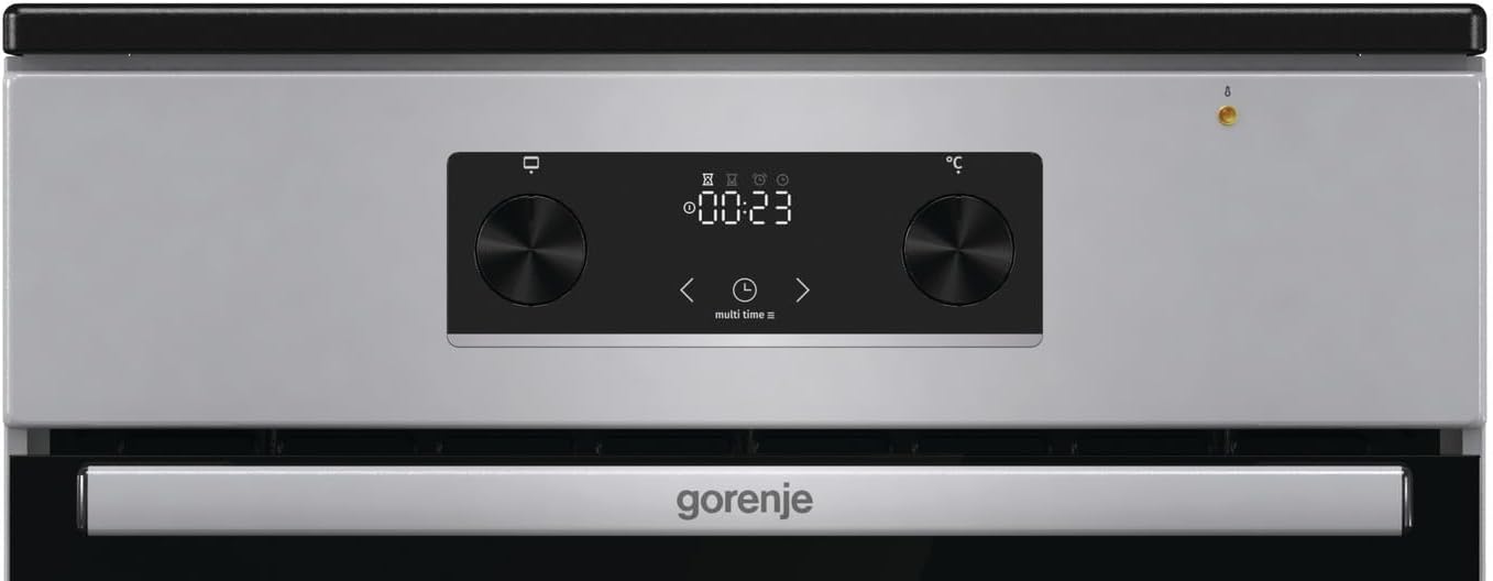 Gorenje GEIT5C61SPG Standherd mit Induktionskochfeld, 50 cm, 70 Liter,Silber, PerfectGrill, AirFry, FrozenBake, Pizza Mode 300°C, AquaClean, Made in Europe, inox