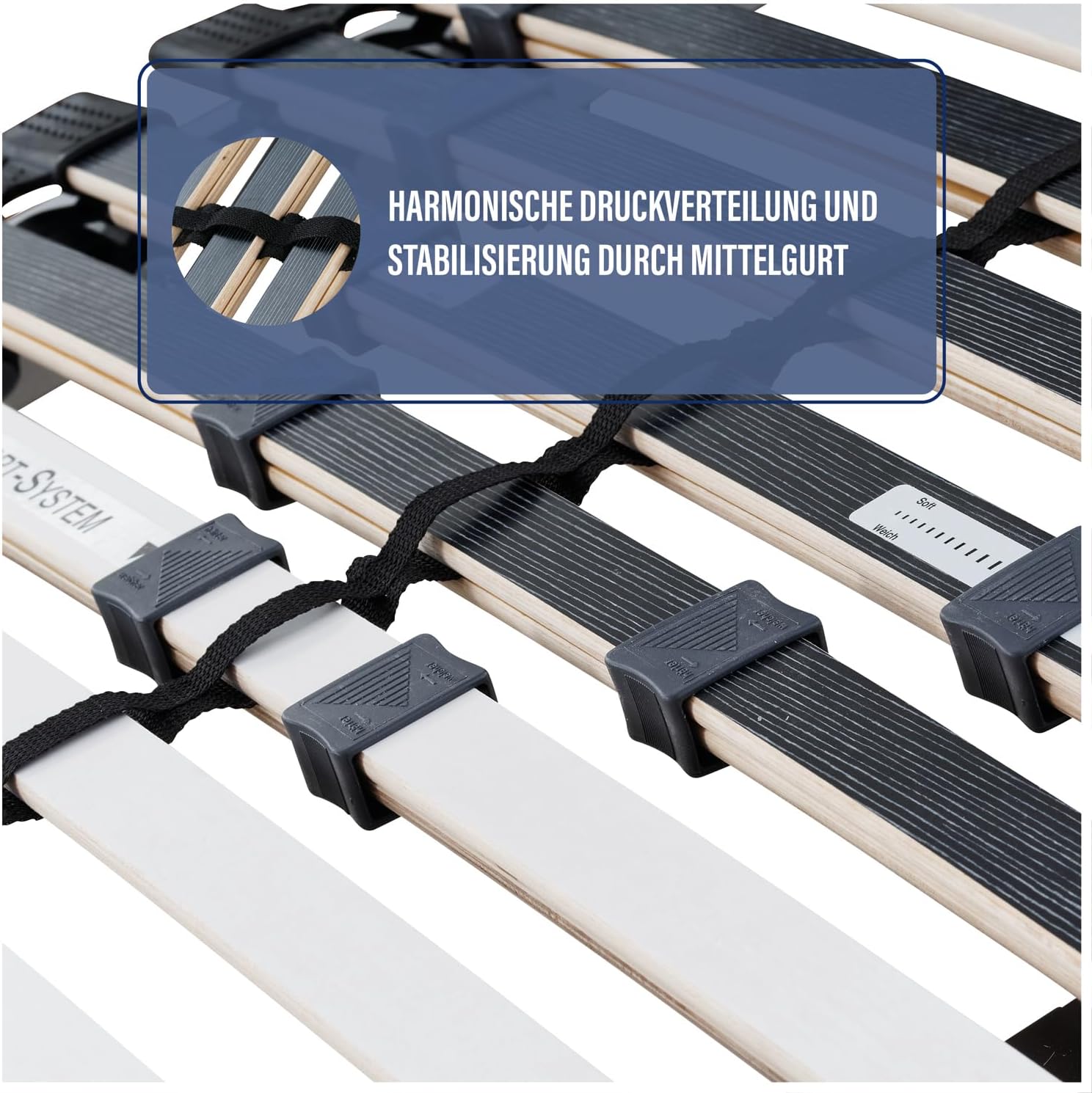 BeCo Lattenrost, Luxus E-Move, elektrischer Lattenrost, 100 x 200 cm, 28 Federholzleisten, komplett montiert, Kopf-und Fußteil verstellbar, TÜV geprüft, Made in Germany