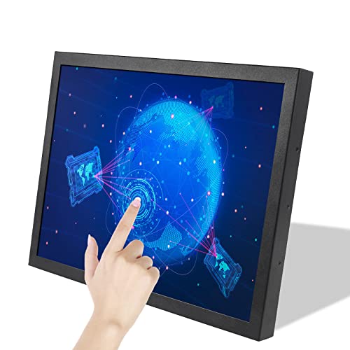 VSDISPLAY Monitor touch industriale con doppi altoparlanti, schermo LCD 1024x768 HD 400nit IPS resistivo Touch Sensor LCD con ingresso video HDMI VGA DVI : Informatica