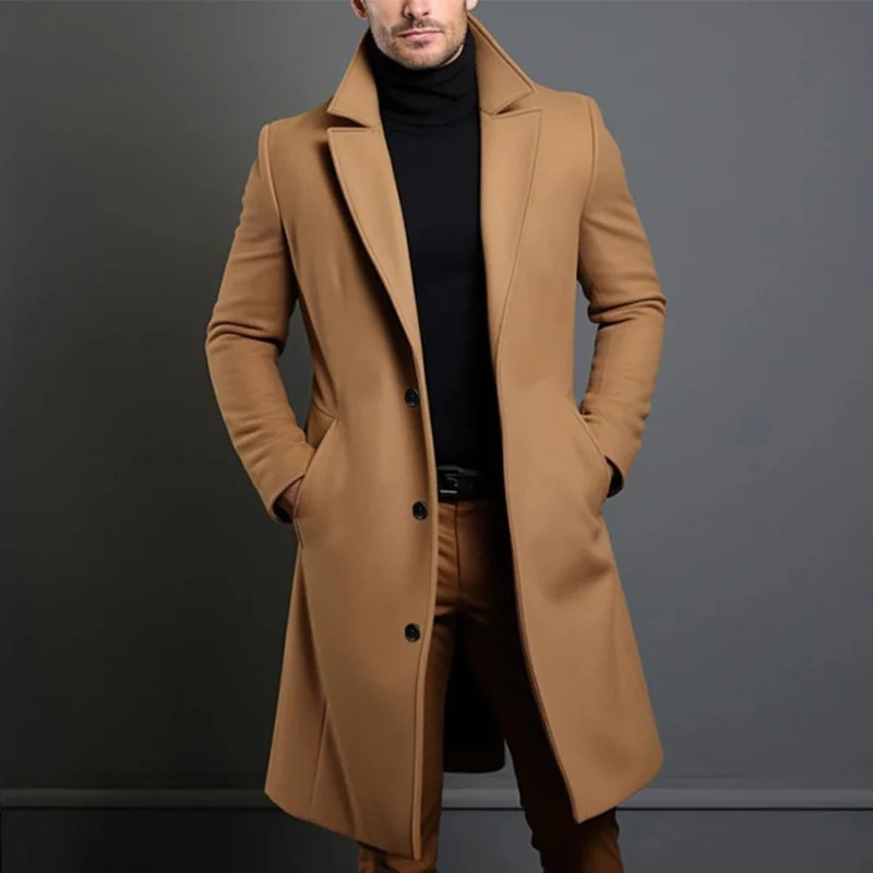 Hochwertiger Wollmantel f��r Herren