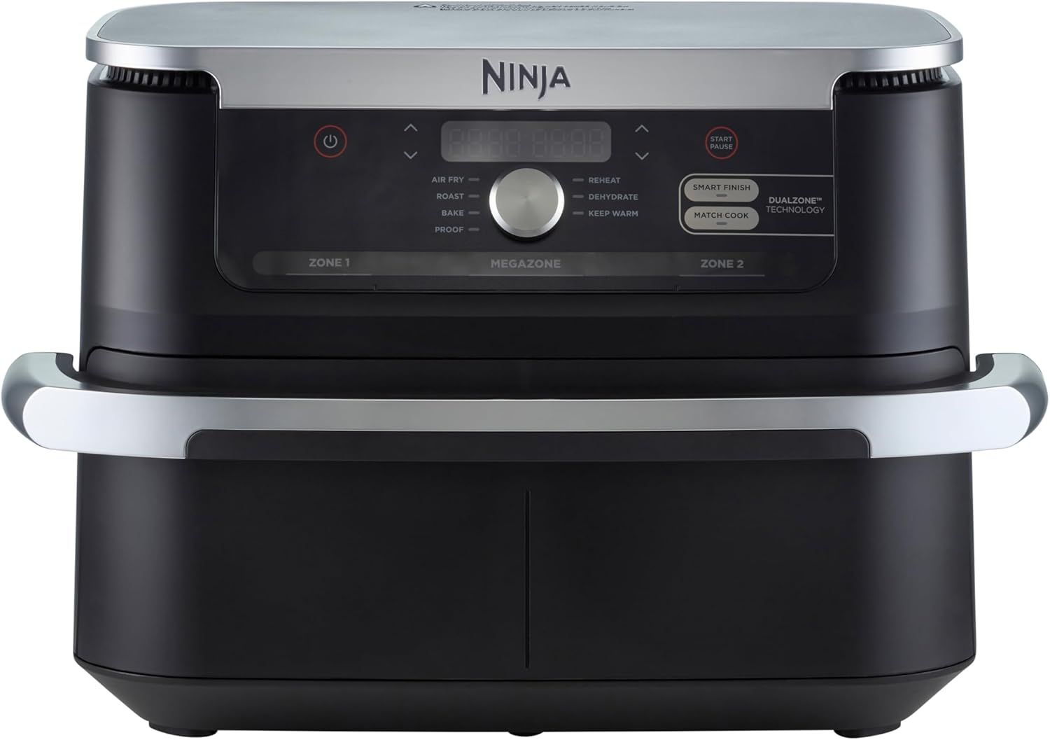 Ninja 10.4L Air Fryer with FlexDrawer and Dual Zone Technology, 7 Functions, Non-Stick, Black