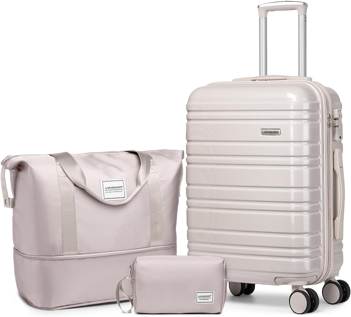 6-piece luggage set, expandable hardshell suitcase set with spinner wheels, lightweight rolling luggage set