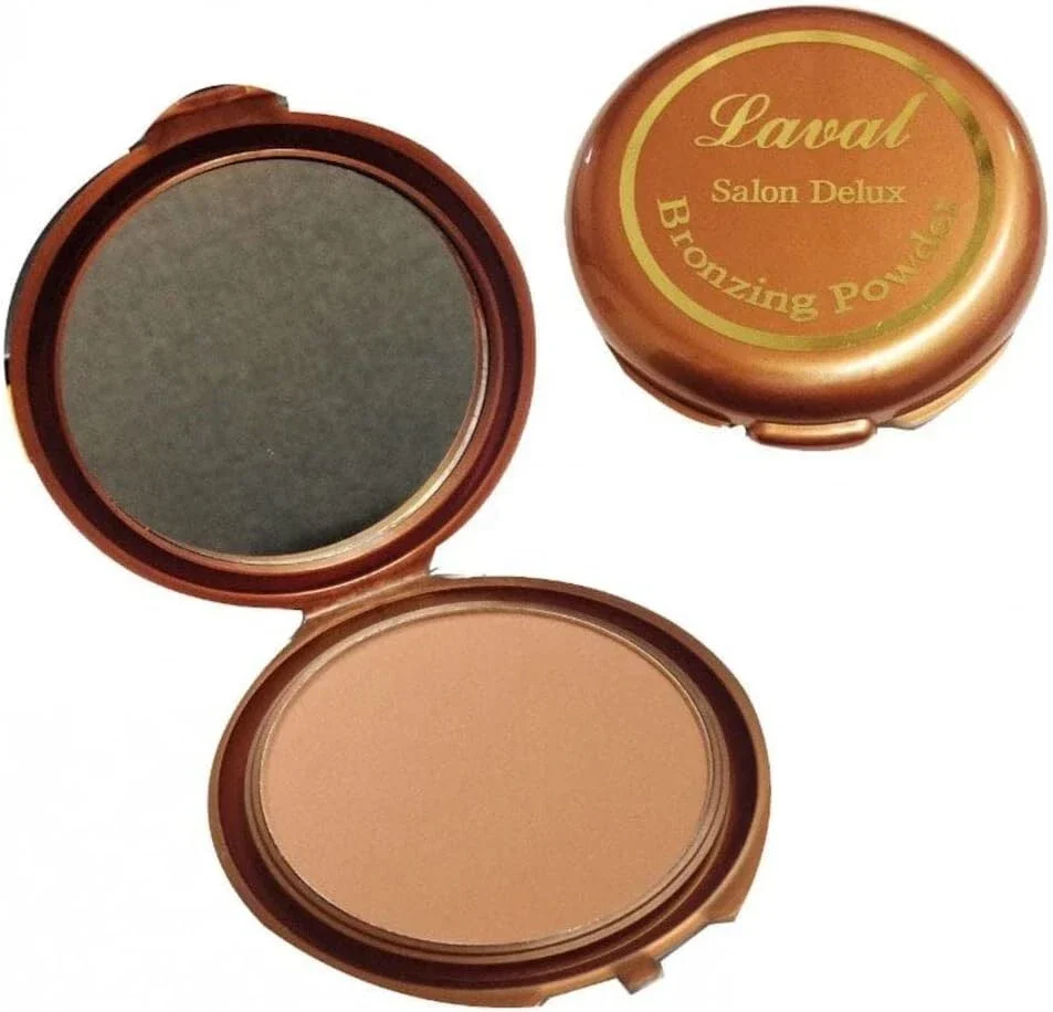 Laval Salon Delux Medium Matte Bronzing Powder Compact with Mirror