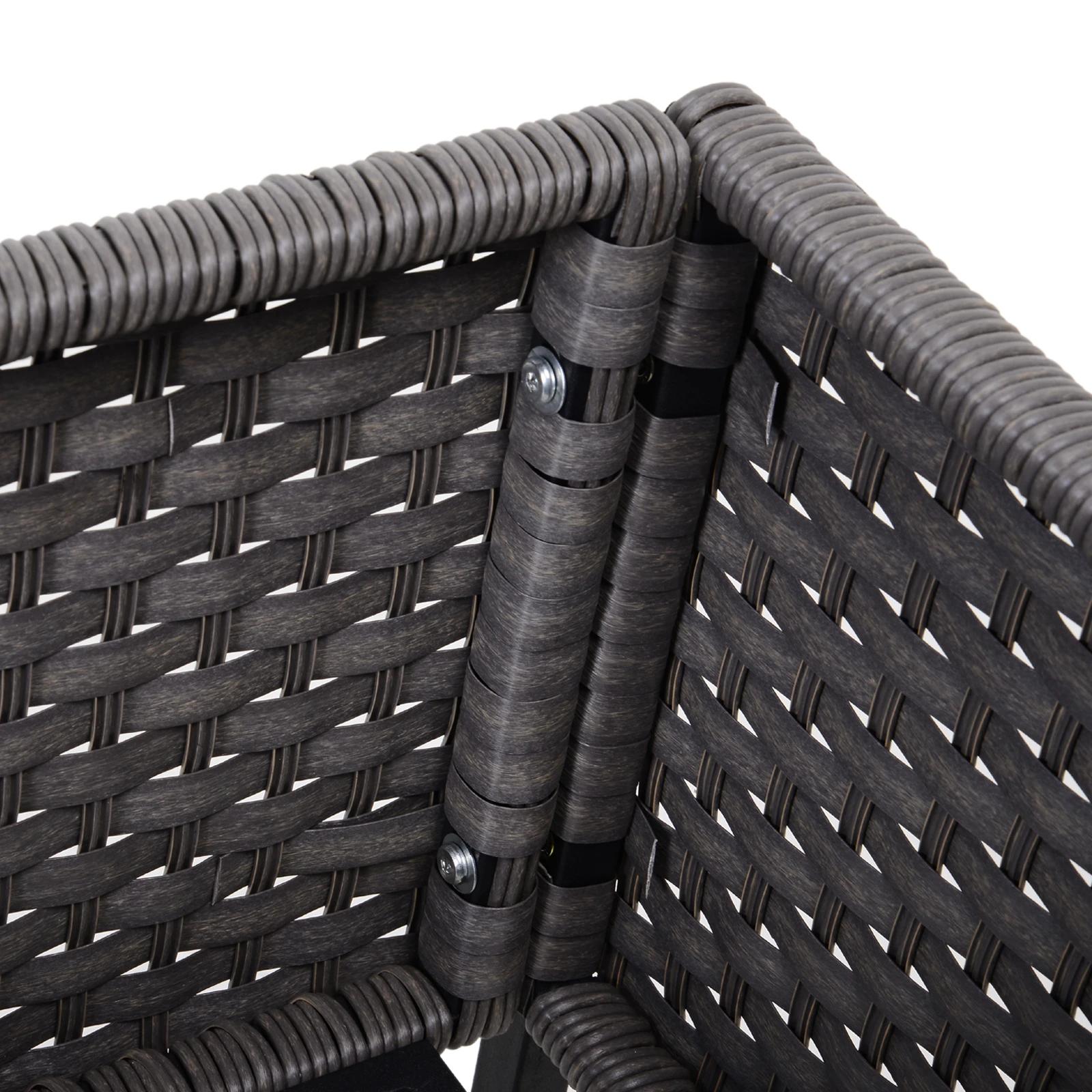 Outsunny? verhoogd bed, bloembak, bloempot met plank, irrigatie, rotan bruin 70 x 30 x 72 cm | Aosom.de