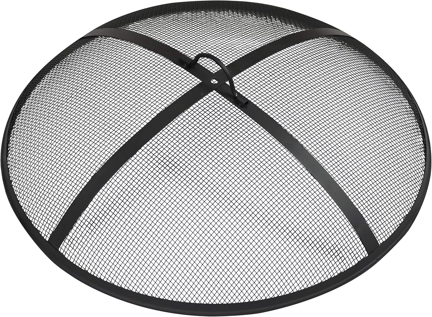 Sunnydaze Heavy-Duty Steel Mesh Fire Pit Screen - Fire Pit Spark Screen with Handle - 36-Inch Diameter