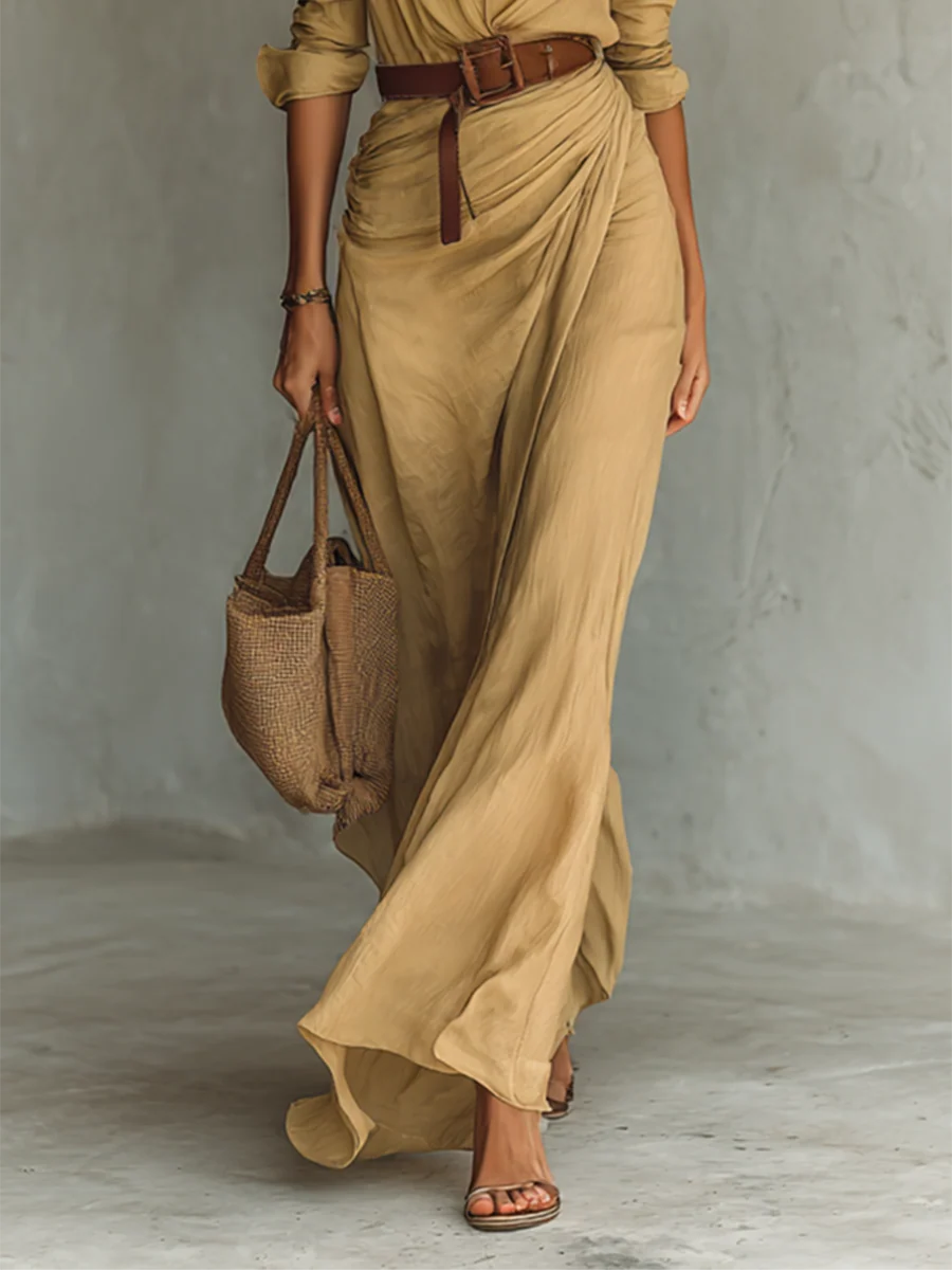 Langes Hemdblusenkleid f��r Damen