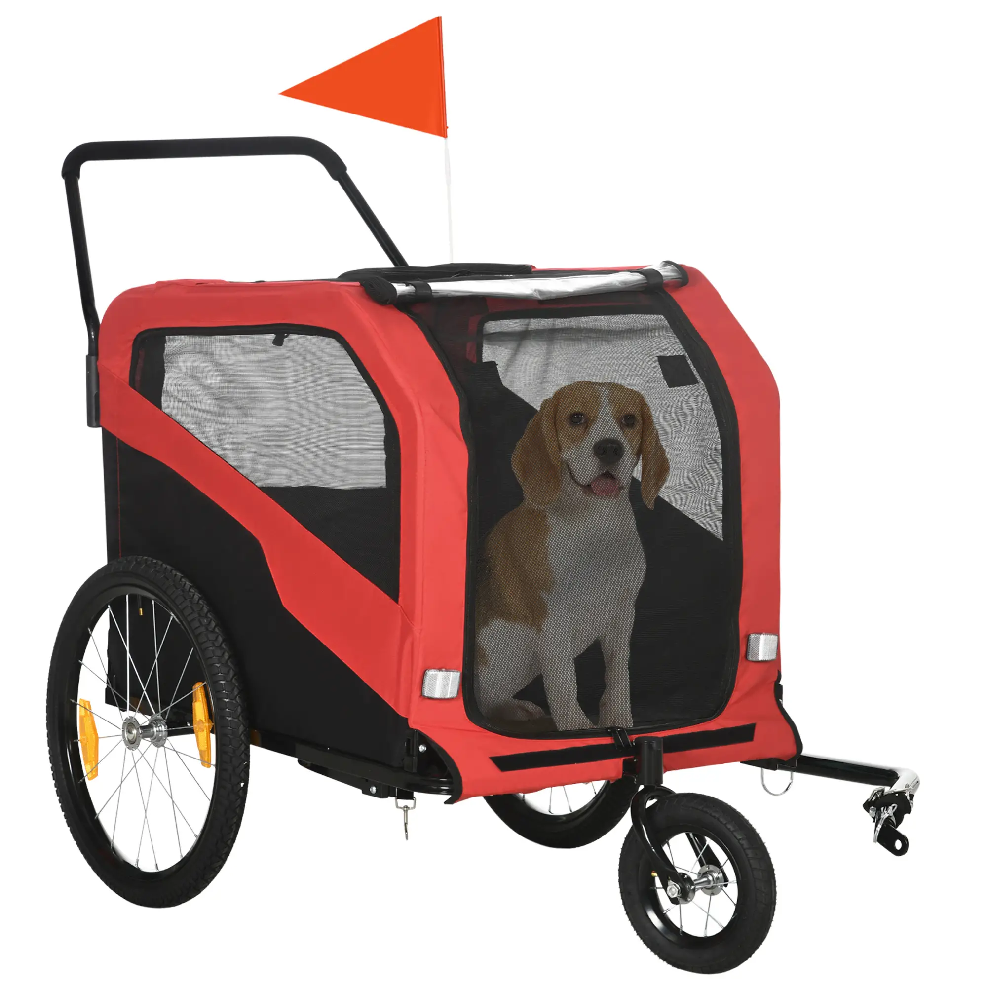 HOMCOM Hundebett 30 kg, rot, robust & bequem für große Hunde