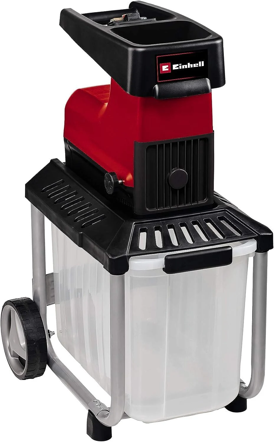 Einhell Elektro-Leiseh?cksler GC-RS 60 CB (2800 W, max. 45 mm Astst?rke, Schneidwalze, gro?e Trichter?ffnung, Drehrichtungsumschalter, transparente 60 L Fangbox, integrierter Sicherheitsschalter)