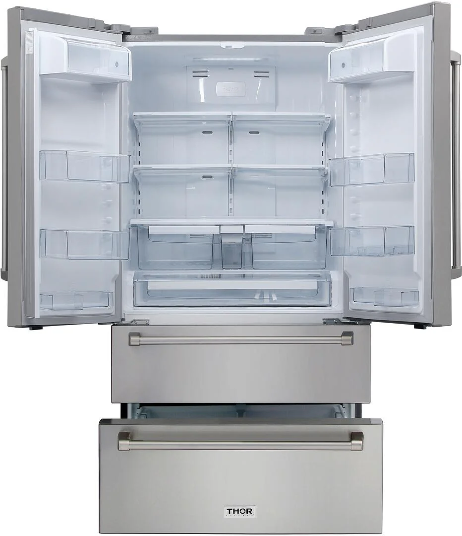 Thor 36 - Inch Stainless Steel 4-Door Counter-Depth French Door Refrigerator with Ice Maker