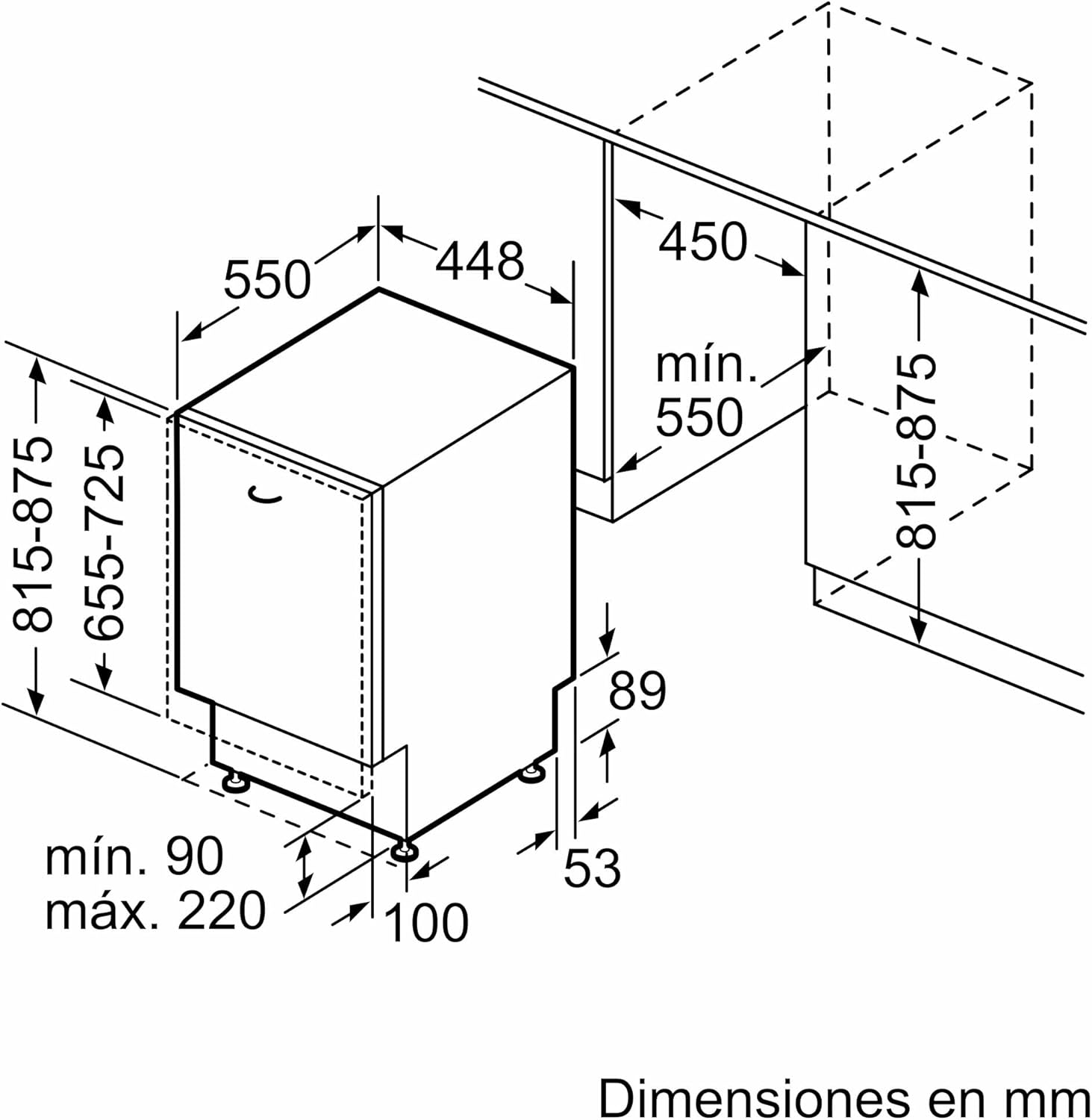 Bosch - Lavavajillas Integrable, Serie 4, 10 servicios, 45 cm de ancho, Silencioso, 3ª Cesta para Cubiertos, blanco, SPV4EMX17E