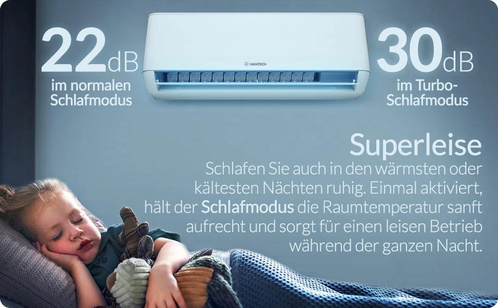 Die Klimaanlage ist eine großartige Option für ein Kind zum Schlafen.