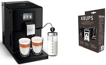 Krups Intuition Preference Kaffeevollautomat mit Milchschlauch, 11 Getränke, Personalisierung, 2-Tassen-Funktion, Kaffeemaschine, Schwarz, EA872810