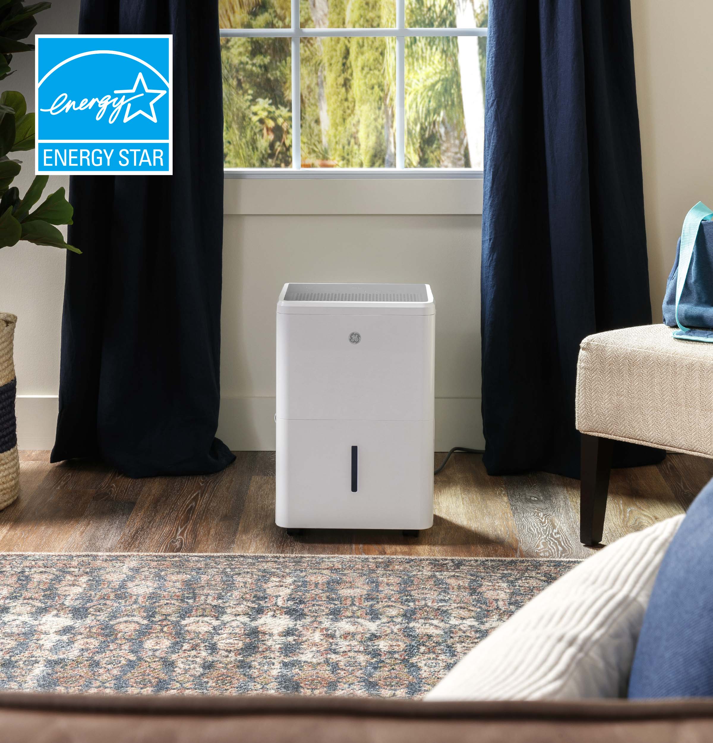 2025 Ge Appliances ADYR35LC Ge? Draagbare Energy Star? Ontvochtiger van 35 Pinten met Smart Dry-functie voor Zeer Vochtige Ruimtes