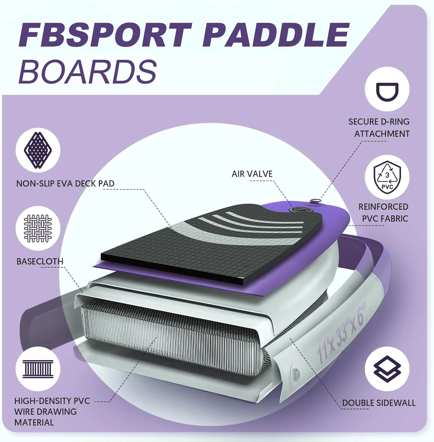 Premium-Stand-Up-Paddle-Board, Yoga-Board mit strapazierf?higem SUP-Zubeh?r und Tragetasche | Breiter Stand, Surf-Kontrolle, rutschfestes Deck, Leine, Paddel und Pumpe f��r Jugendliche und Erwachsene