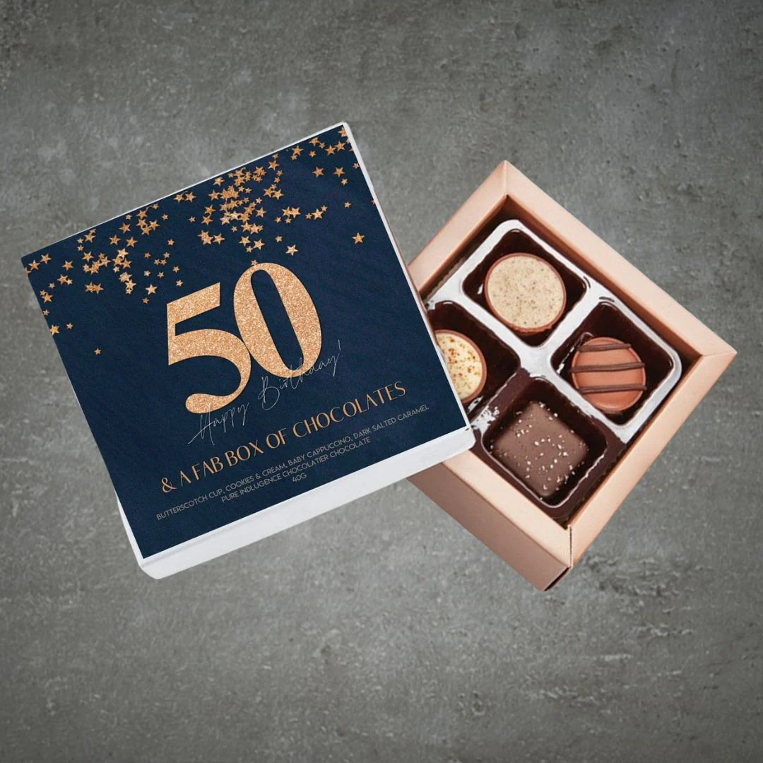 50th Birthday Pure Indulgence Choc Box 40g