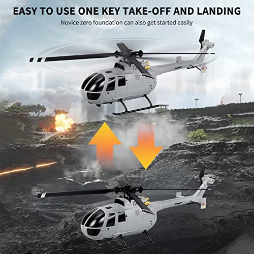 KKnoon Elicottero Telecomandato, Elicottero Radiocomandato, Aereo Telecomandato per Bambini, Elicottero RC Giocattolo da interno Regalo per Principianti Ragazzi Ragazze Adulti, Grigio : Giochi e giocattoli