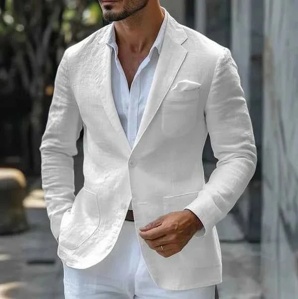 Leinen Sakko f��r Herren mit leichtem Design und sommerlichem Komfort