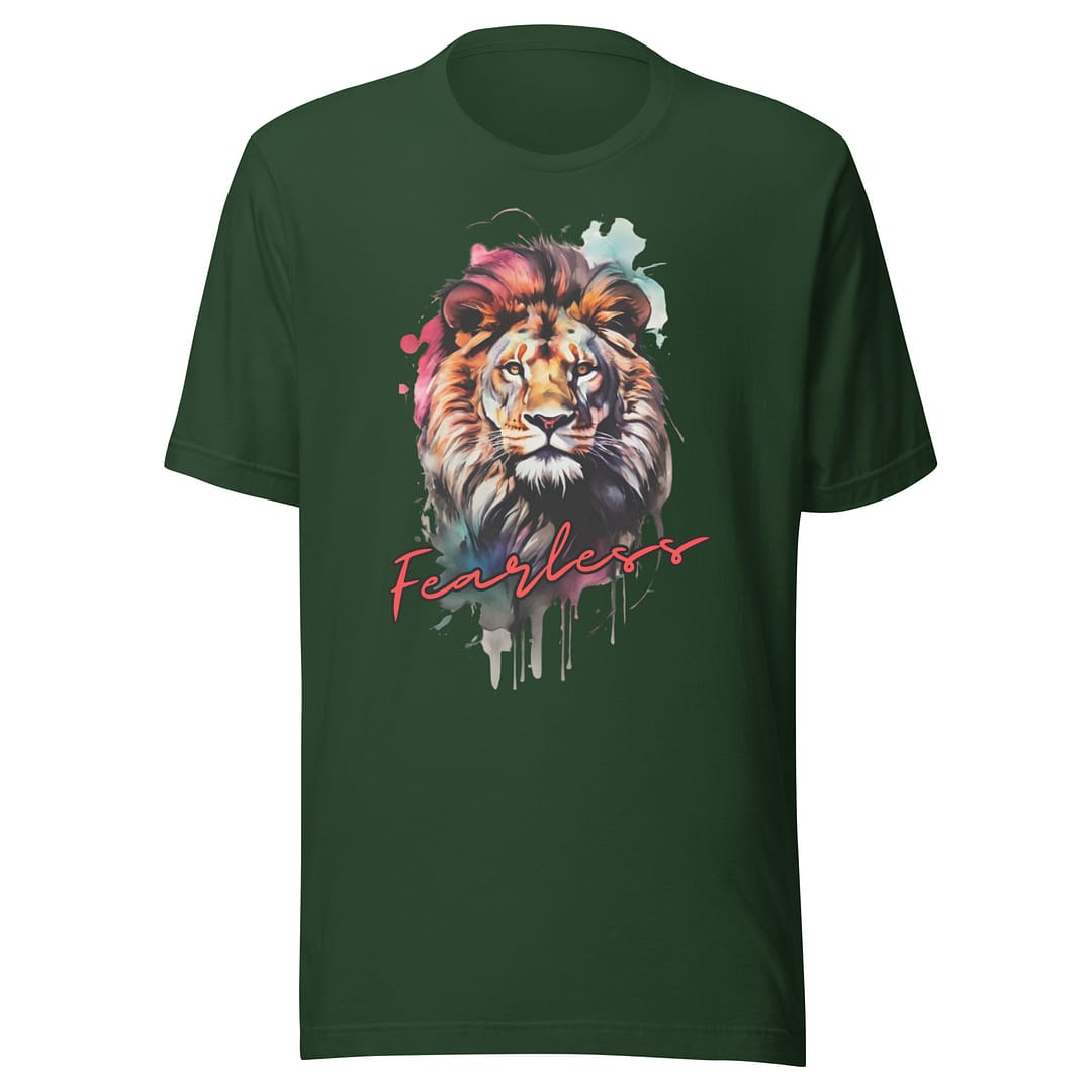 Fearless Lion �?Bella + Canvas Tee