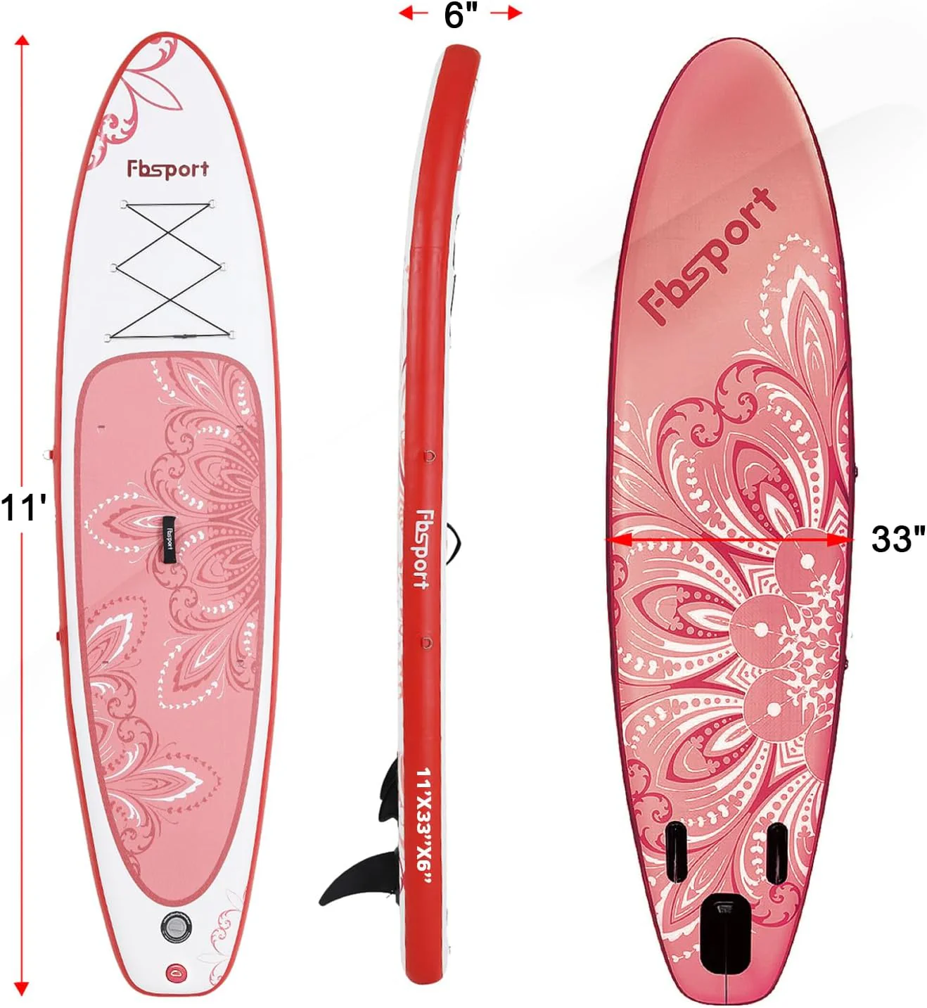 Premium-Stand-Up-Paddle-Board, Yoga-Board mit strapazierf?higem SUP-Zubeh?r und Tragetasche | Breiter Stand, Surf-Kontrolle, rutschfestes Deck, Leine, Paddel und Pumpe f��r Jugendliche und Erwachsene