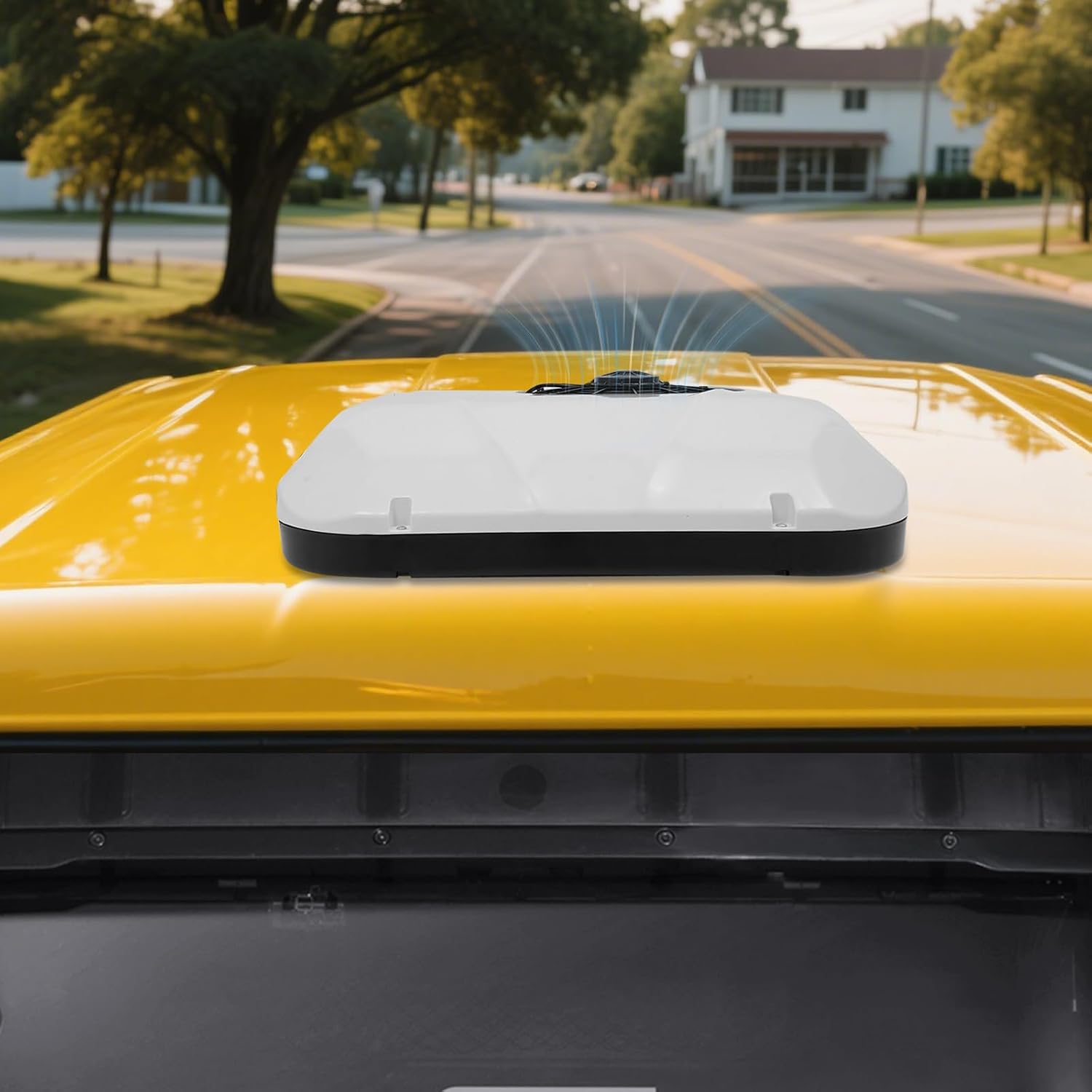 Ultradünne 12V Inverter Dachklimaanlage, leise Elektrische Automotive Split Klimaanlage AC Einheit mit Heiz- und Kühlung, Universelle Passform für Wohnmobil, Wohnwagen, Camping, LKW & Transporter