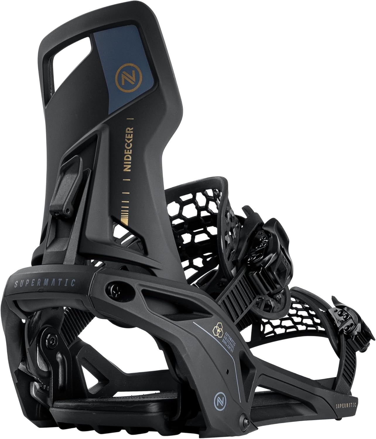 Nidecker OG Supermatic Snowboard Bindungen – Auto Open System mit verstellbarem Highback