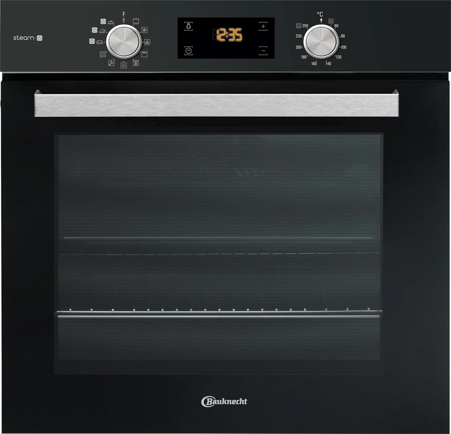 Bauknecht BAKO 566 IND Oven-Kookplaat combinatie/Inductiekookplaat (60 cm)/Hete lucht/Gentle Steam/Maxi Cooking/My Menue/Kookzones met Booster-functie/Ovenuittrek op 2 niveaus, RVS