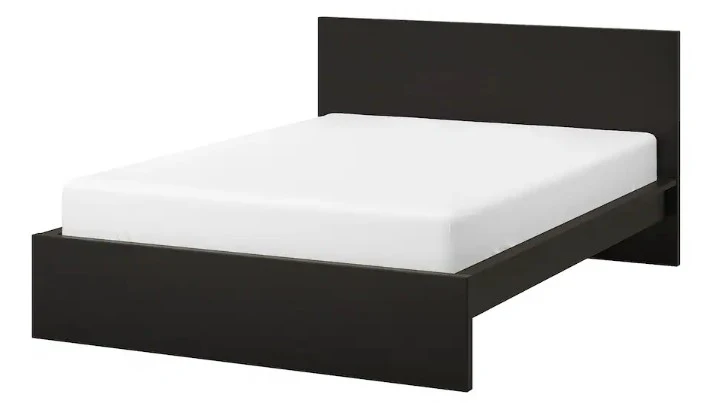 2025 MALM Hoog Bedframe, Zwartbruin, 160x200 cm