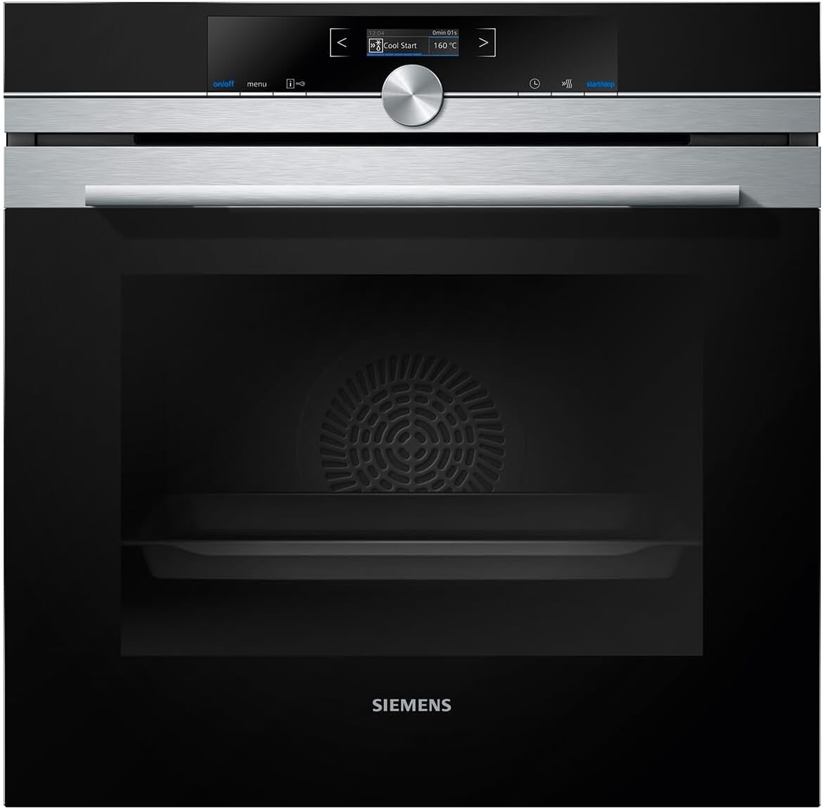 Siemens HB578GBS3, iQ500, Einbau-Backofen 60 x 60 cm, activeClean Pyrolyse Selbstreinung, TFT-Display, 3D Heißluft, Schnellaufheizung, cookControl40 Automatikprogramme, softMove, Edelstahl