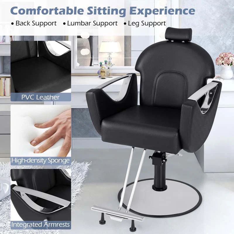 Eletriclife 360�� Swivel Reclining Salon Chair for Hair Stylist