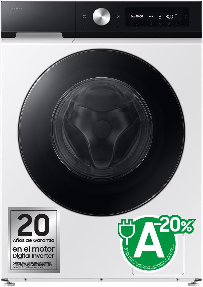 WW11DB7B94GEU3 Waschmaschine, 11 kg, SmartThings und AI Ecobubbe™, Klasse A, Weiß