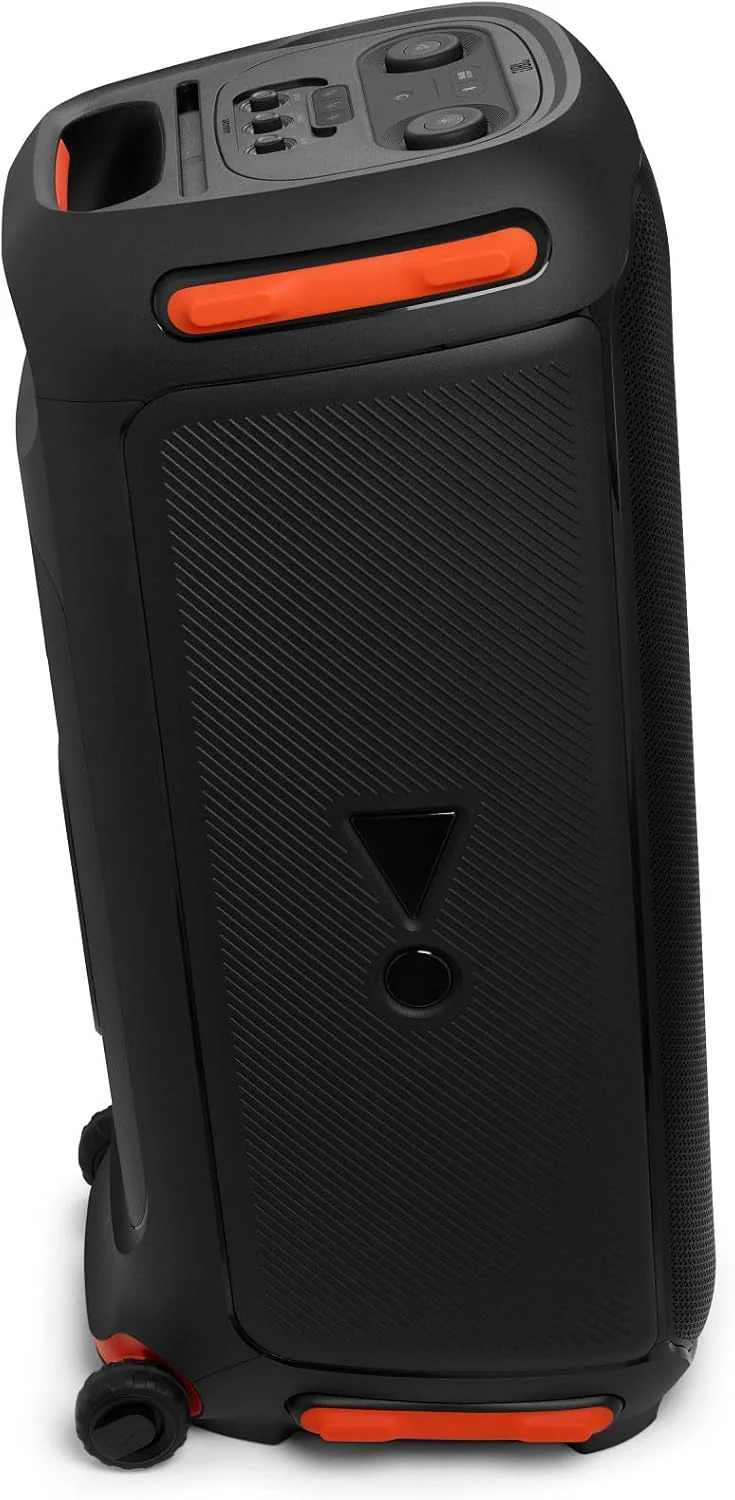 JBL PartyBox 710 - Schwarz �C Trag - und rollbarer Bluetooth Party-Lautsprecher mit Lichteffekten �C Spritzwassergesch��tzte, mobile Musikbox