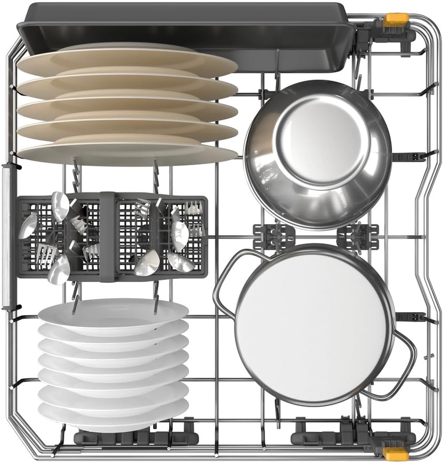 Bauknecht BCIO 3T341 PLET Vollintegrierbarer Geschirrspüler 60 cm /Edelstahl/14 Maßgedecke/10 Standardprogramme und 1 Sensorprogramm/PowerClean/ActiveDry/Besteckschublade/Vollwasserschutz