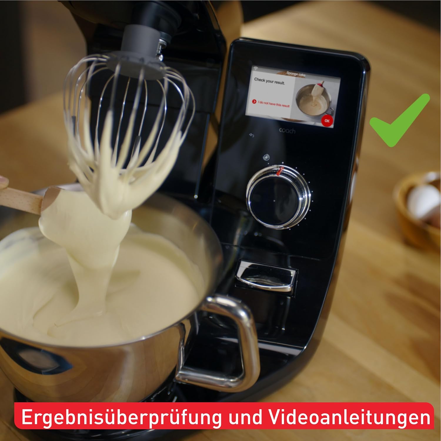 Tefal I-Touch +, Küchenmaschine mit integrierter Waage, Step-by-Step Rezepte, 25 Automatikprogramme, 5,5-Liter-Schüssel, WiFi-Verbindung, 4,3'' Touchscreen, 1200 Watt, Schwarz, QB960DF0