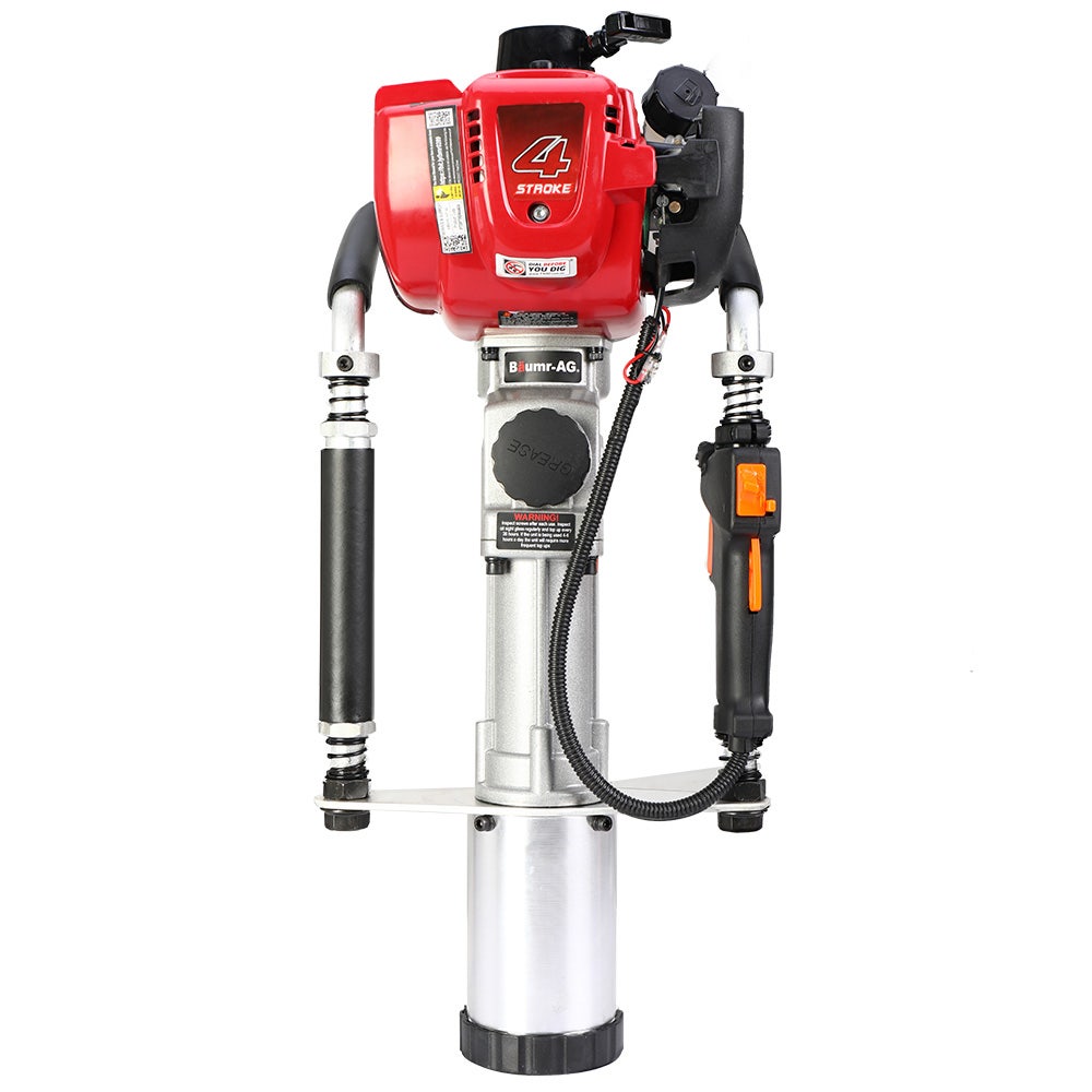 BAUMR-AG 38cc 4-Stroke Petrol Post Driver, with Carry Case & 3 Piling Sleeves