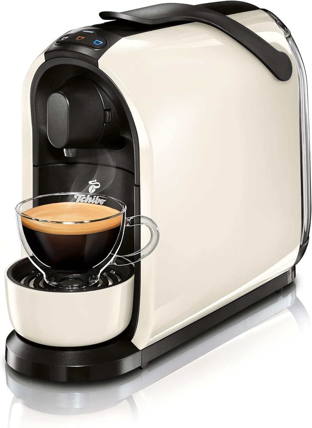 Tchibo Cafissimo Pure Kapselmaschine (für Kaffee, Espresso, Caffé Crema und Tee) weiß