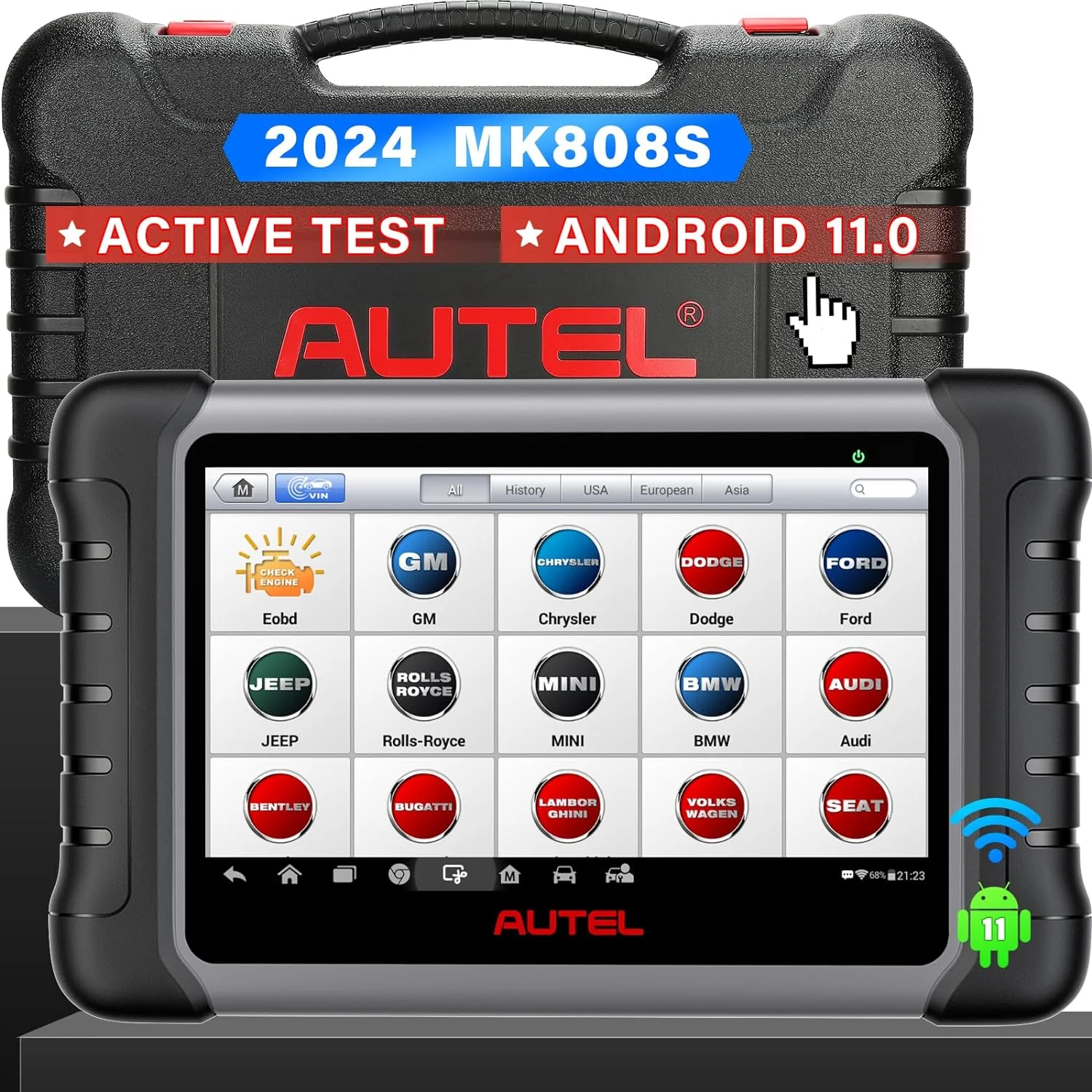 2024 Bidirectional Tool as MK808BT Pro MX808S M808Z, Function as MaxiCheck MX900, 28+ Service, Active Test, All System Diagnose, Injector Coding, FCA Autoauth Android 11