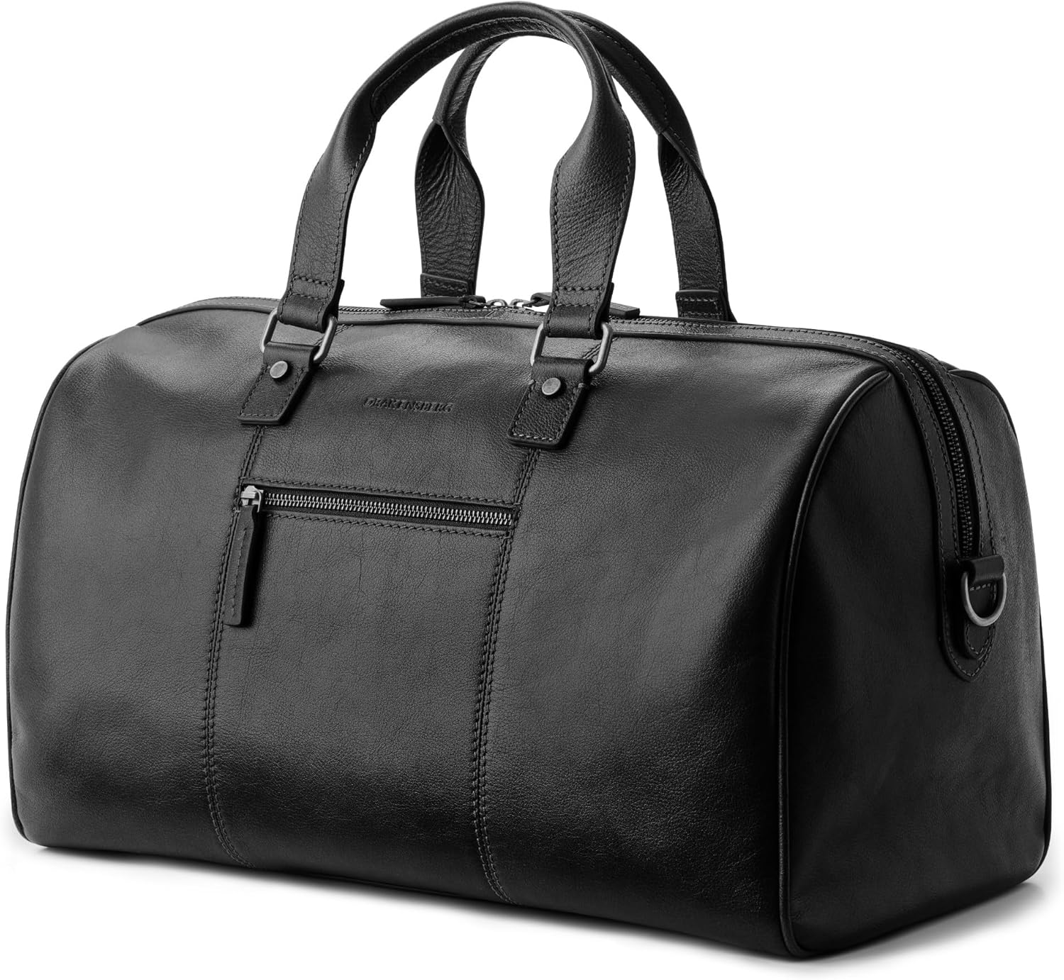 DRAKENSBERG Leder Weekender 'Romeo' (48cm) kleine Elegante Reisetasche, Damen, Herren, zulässiges Handgepäck | 35L, Schwarz, DR00540