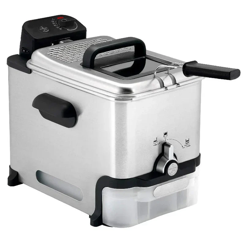 Ultimate Steel Deep Fryer with Basket 3.5 Liter Oil and 2.6 Pound Food Capacity